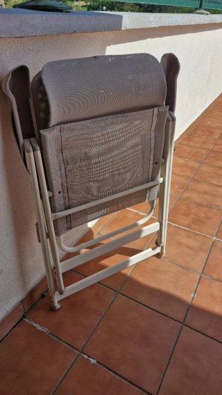 Silla de jardín plegable gris