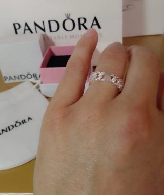 Anillo Pandora Cadena Cubana Plata