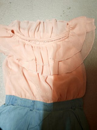 Tutina bimba rosa e jeans
