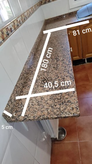 Encimera Mármol Granito Rosa Porriño 2 cm