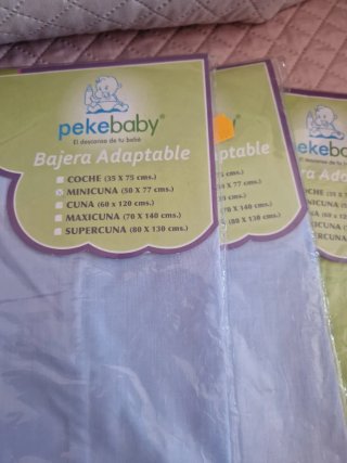 3 Sábanas Bajeras Pekebaby Cuna 50x77