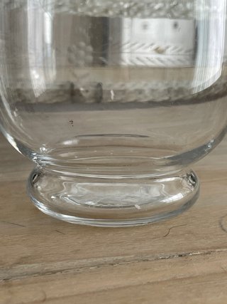 Jarrón cristal vintage decorado