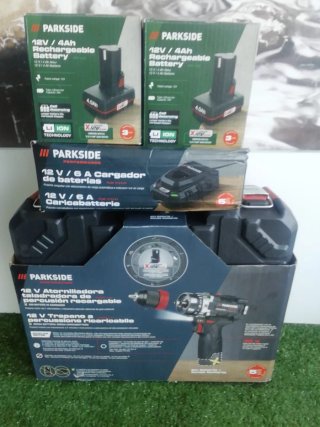 Taladro Percutor Parkside 12V 4Ah