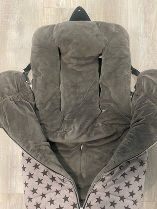 Saco Carrito Bebé Invierno Estrellas Gris