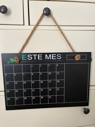 Pizarra Este Mes para rotulador/tiza