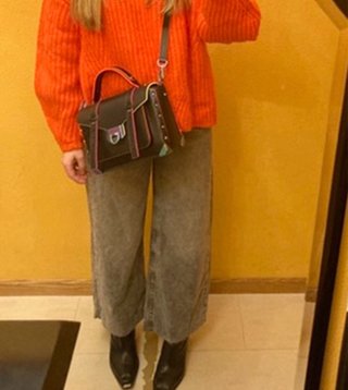 Pantalón Zara gris claro ancho