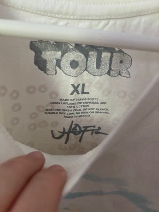 Camiseta Travis Scott Tour Oficial Blanca