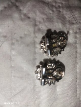 Pendientes alta bisutería rojos y plateados