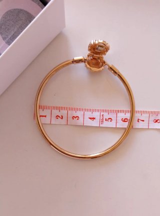 Pulsera Pandora Oro rosa de copo de nieve.