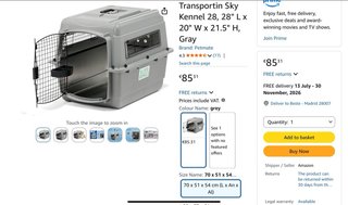 Transportín Petmate IATA Gris
