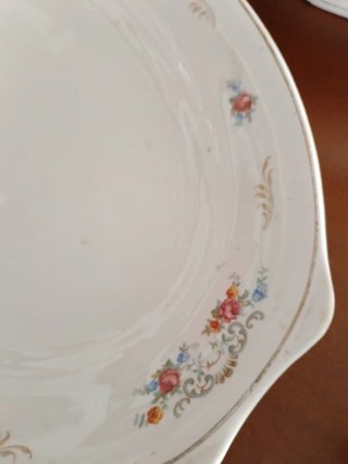 Sopera y fuente antiguas porcelana