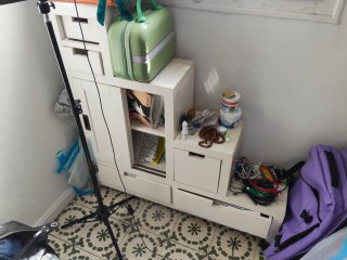 Mueble Estantería Escalera Blanco