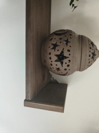 2 Estantes madera betún Judea 84*21