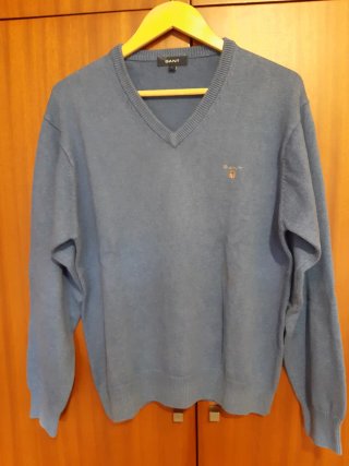 Jersey Gant Azul V-Neck talla L