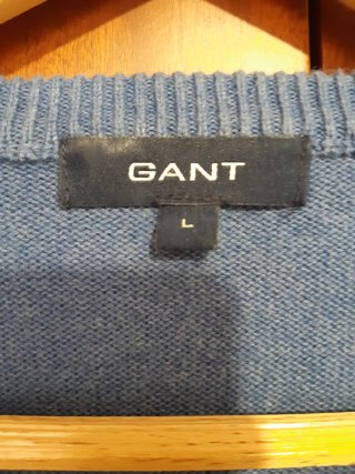Jersey Gant Azul V-Neck talla L