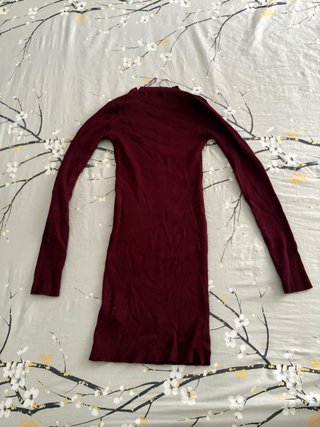Vestido rojo de canalé