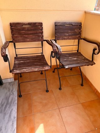 Conjunto terraza mesa + 2 sillas exterior