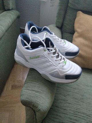 Zapatillas pádel INDOOR blancas y azules