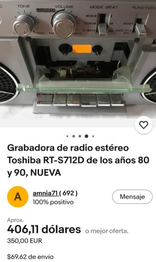 TOSHIBA RT-B712D Boombox Radio Cassette