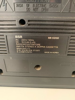 Radioregistratore BSR RR5200 Vintage