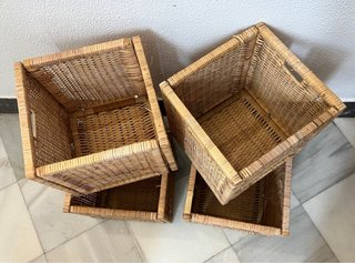 4 Cestas de Mimbre IKEA BRANAS