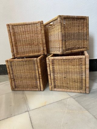 4 Cestas de Mimbre IKEA BRANAS
