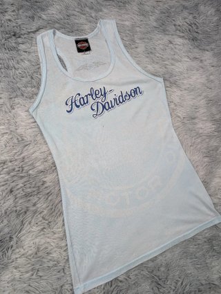 Harley Davidson Camiseta Tirantes Azul Vintage
