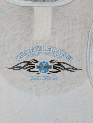 Harley Davidson Camiseta Tirantes Azul Vintage