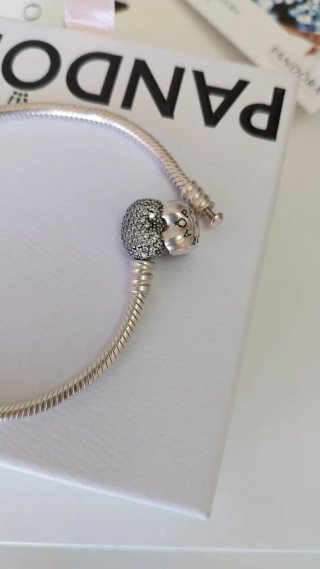 Pulsera Pandora  Corazón Brillante