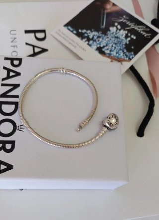 Pulsera Pandora  Corazón Brillante