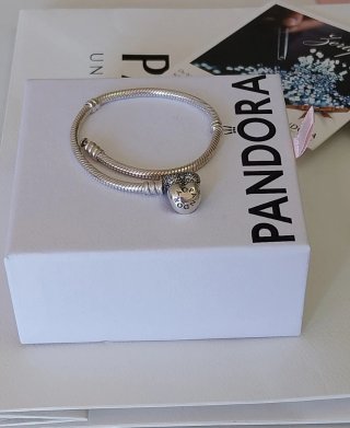 Pulsera Pandora  Corazón Brillante