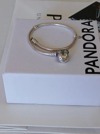 Pulsera Pandora  Corazón Brillante