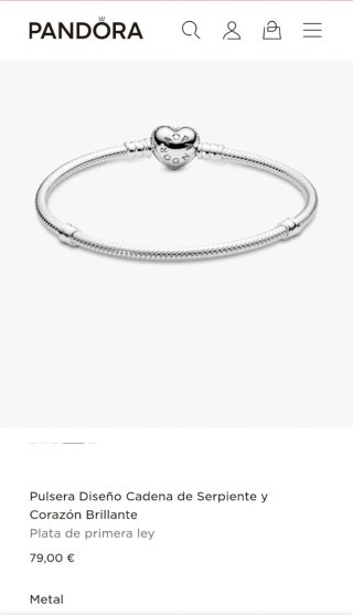 Pulsera Pandora  Corazón Brillante