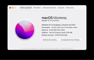 MacBook Air Intel i5 8GB 128GB Monterey