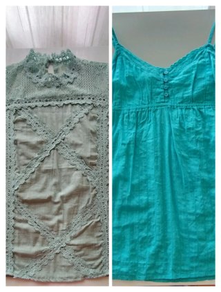 Conjunto 2 blusas encaje talla S