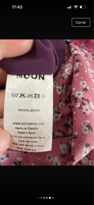 Falda larga Noon XS floral con abertura