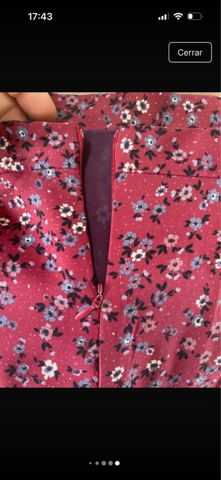 Falda larga Noon XS floral con abertura