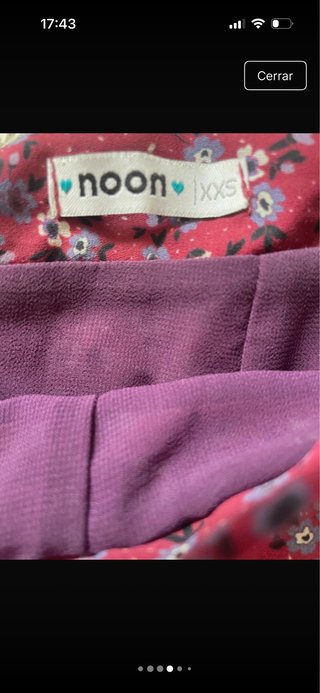 Falda larga Noon XS floral con abertura
