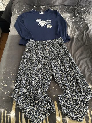 Pijama women'secret azul y blanco