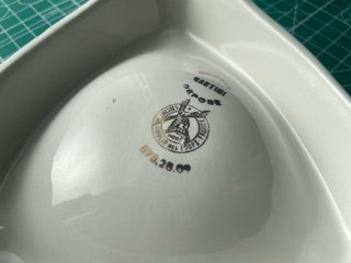 Cenicero Martini Porcelana 1950’Vintage Triangular