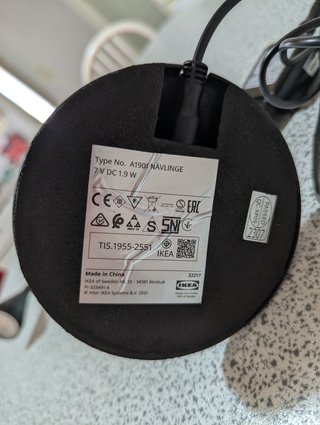Lampada da tavolo nera LED nero 1.9W