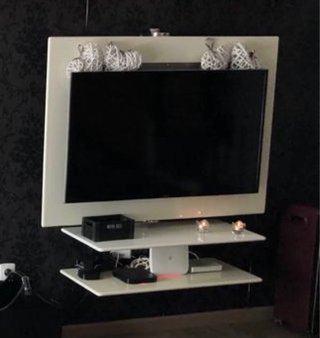 Mueble TV Colgante Blanco y Negro