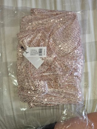 Falda dorada lentejuelas talla única Preciosa