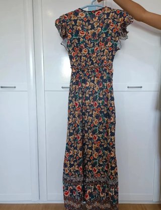 Vestido largo estampado floral
