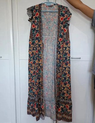 Vestido largo estampado floral
