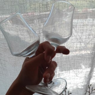 Coppia bicchieri grappa in vetro
