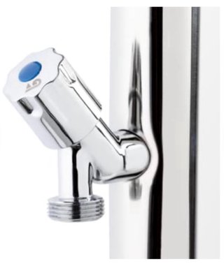 Ducha exterior piscina metal + escalera