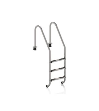 Ducha exterior piscina metal + escalera