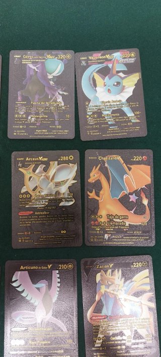 Pack 16 Cartas Black Pokémon Doradas/Negras
