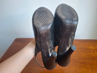 Zapatos de piel negros con plataforma